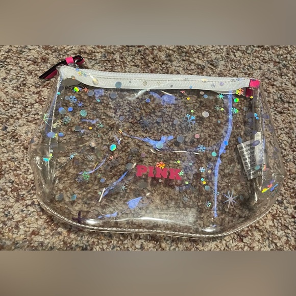 Pink Clear Cosmetic Bag - Picture 1 of 2